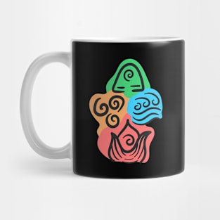 Four elements of avatar Mug